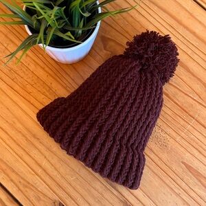 Baby Handmade Knit Hat Super Soft Yarn Size 3 to 9 month Brown Colour